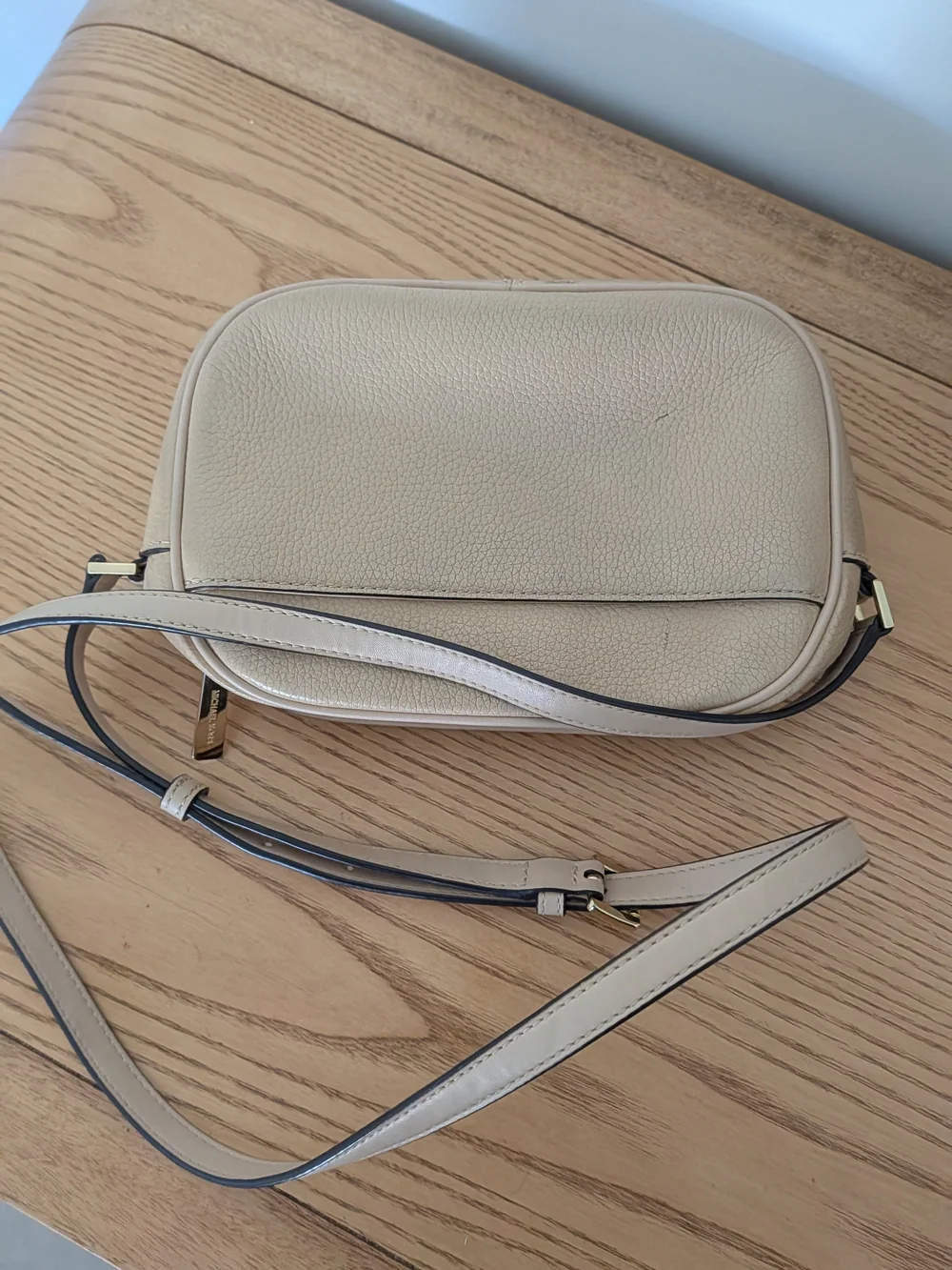 Michael Kors Beige MK Logo Crossbody Bag